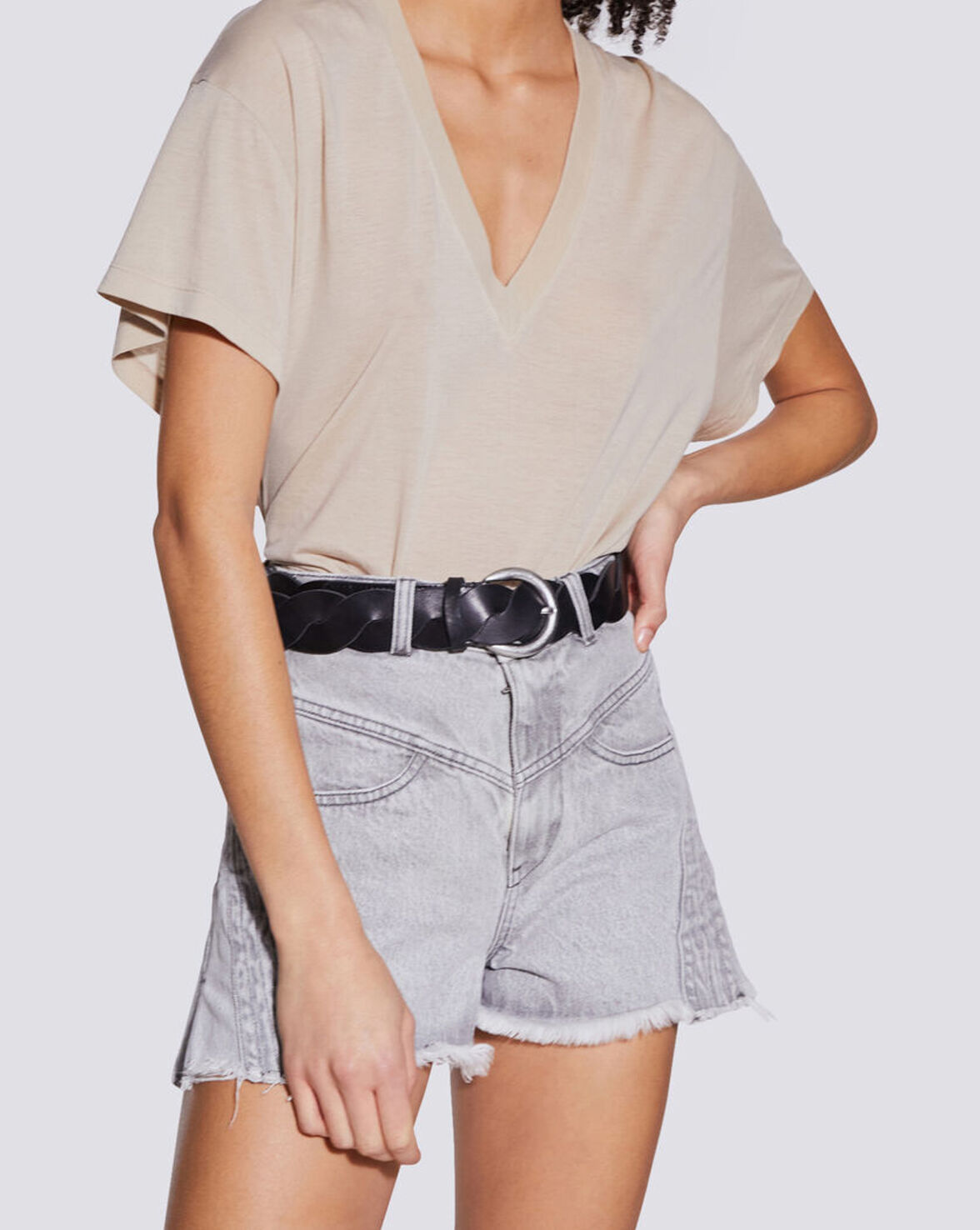 PONIE SHORT SLEEVE V NECK T SHIRT image number null